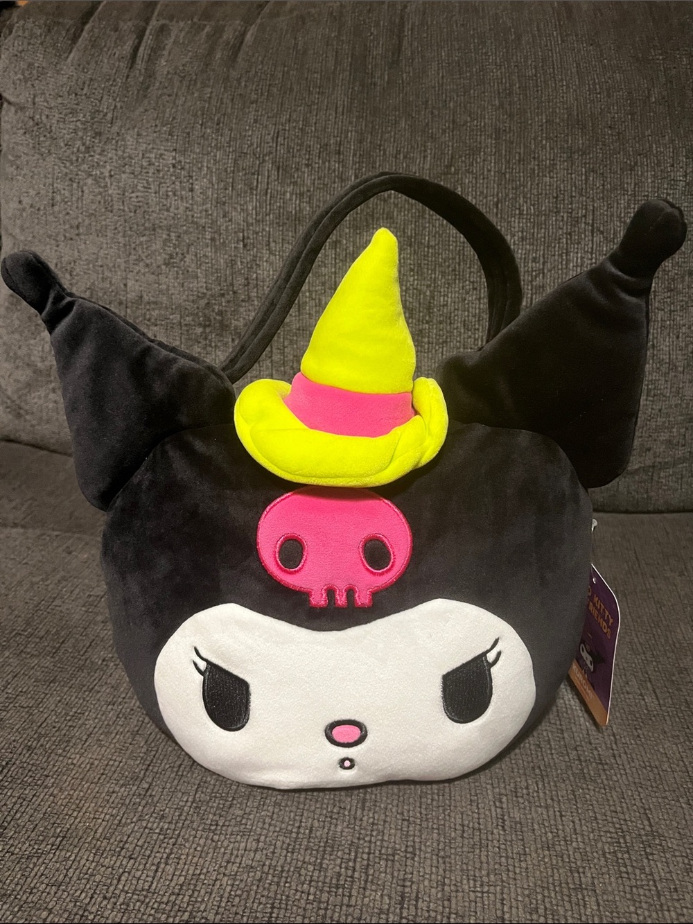 Sanrio Kuromi Plush Halloween Treat Pail made by Jazwares